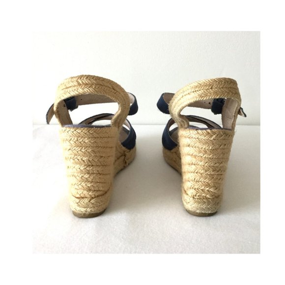 Wedge Espadrille Peep Toe Sandals - Picture 5 of 8